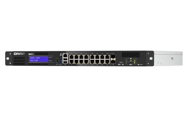 QNAP QGD-1600 Administreret Gigabit Ethernet (10/100/1000) 1U Sort, Grå
