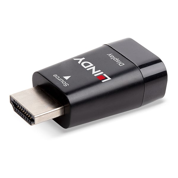 Lindy 38194 kabelomvandlare (hane/hona) HDMI Type A (Standard) VGA Svart