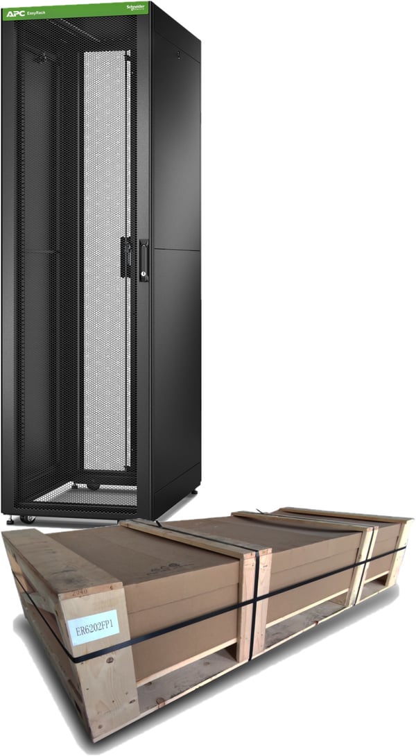 APC Easy Rack 600mm/42U/1000mm , with Roof, Side panel Fritstående reol Sort