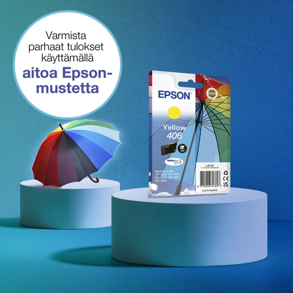 Epson Yksittäispakkaus, keltainen 406 sateenvarjo DURABrite Ultra -muste
