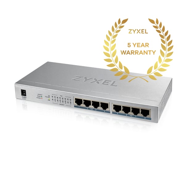Zyxel GS1008HP Ikke administreret Gigabit Ethernet (10/100/1000) Strøm over Ethernet (PoE) Grå