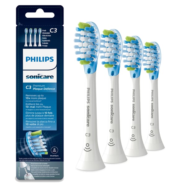 Philips Sonicare C3 Premium Plaque Defence HX9044/17 4x Soniska tandborsthuvuden - Vit