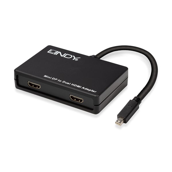 Lindy 41732 videokabel adapter 5 m Mini DisplayPort 2 x HDMI Sort