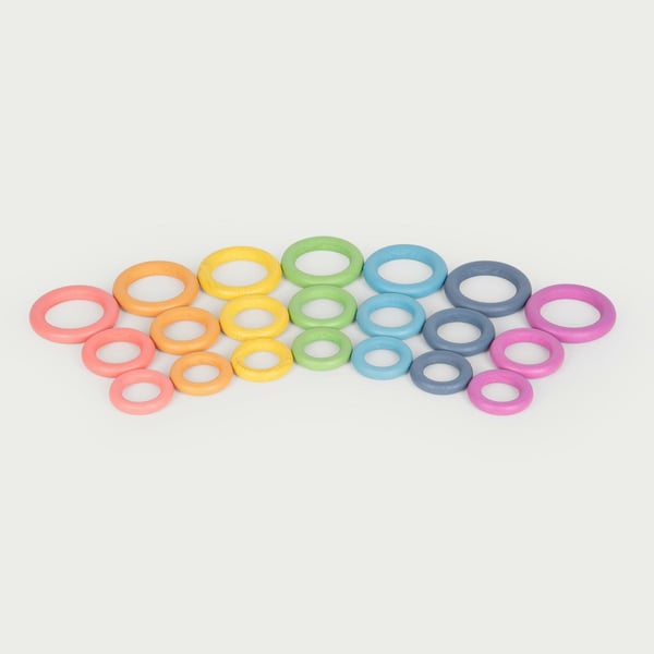 Tickit Rainbow Wooden Rings