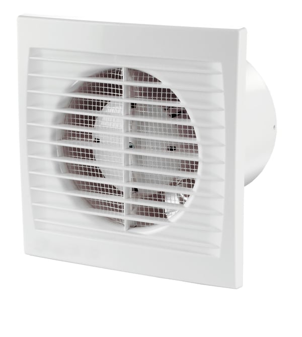 Siku 125 AZTHL frånluftsfläkt Vägg 185 m³/h 2400 RPM Vit
