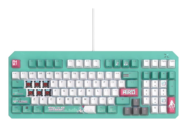 ASUS TUF Gaming K3 Gen II Hatsune Miku Edition tangentbord Spela USB Multifärg