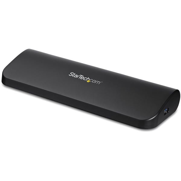 StarTech.com USB 3.0-dockningsstation för dubbelskärm och bärbara datorer, HDMI/DVI/VGA, 3x USB-A-hubb, GbE, ljud, universell Type-A-dockingsstation för Windows/macOS/ChromeOS - TAA-kompatibel