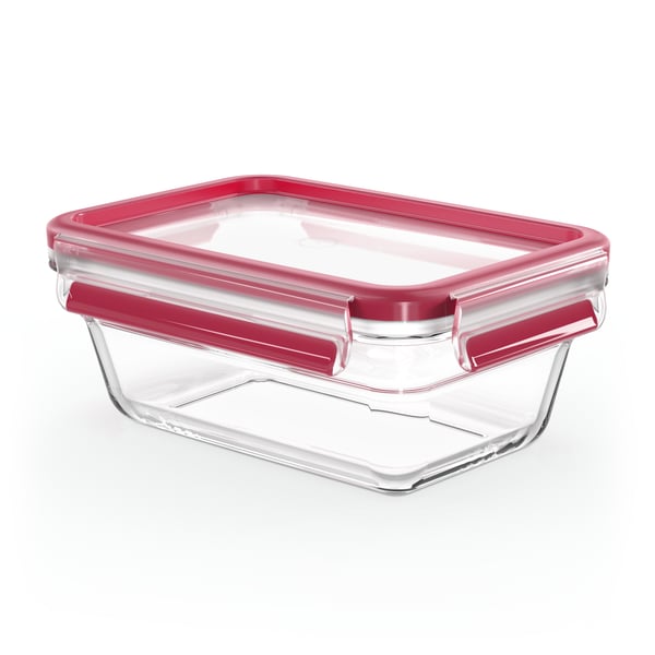 Tefal MasterSeal N10408 Rektangulär Låda 0,85 l Transparent, Röd 1 styck