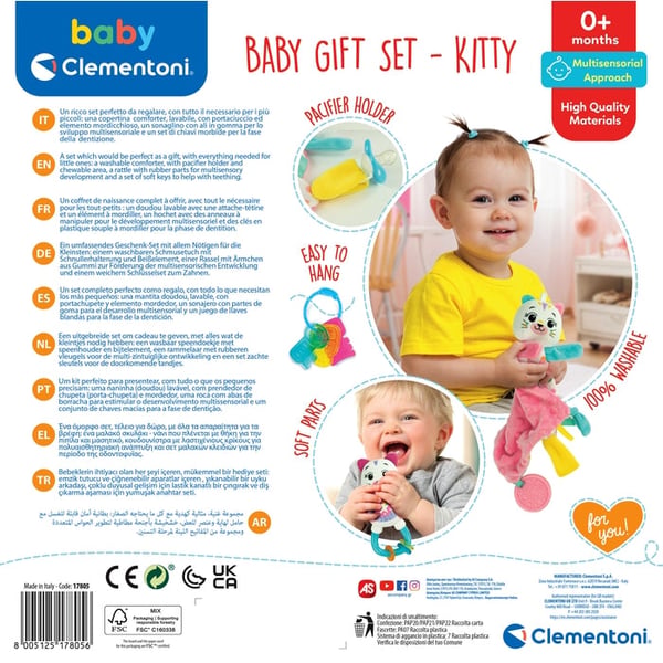 Baby Gift Set - Kitty gavesæt til Pige Flerfarvet