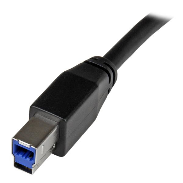 StarTech.com USB3SAB5M USB-kabel USB 3.2 Gen 1 (3.1 Gen 1) 5 m USB A USB B 5 Gbit/sek. Sort