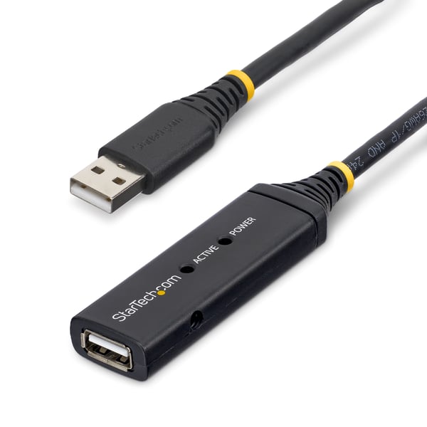 StarTech.com 5 m aktiv USB 2.0-förlängningskabel – M/F