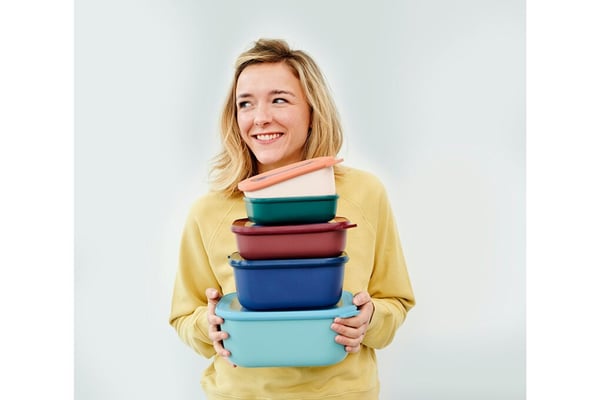Mepal Cirqula Skåluppsättning 2 l Rektangel Polypropylen (PP), Termoplastisk elastomer (TPE) Vit 3 styck