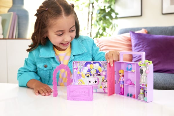 Polly Pocket Disco Dance Fashion Reveal Playset