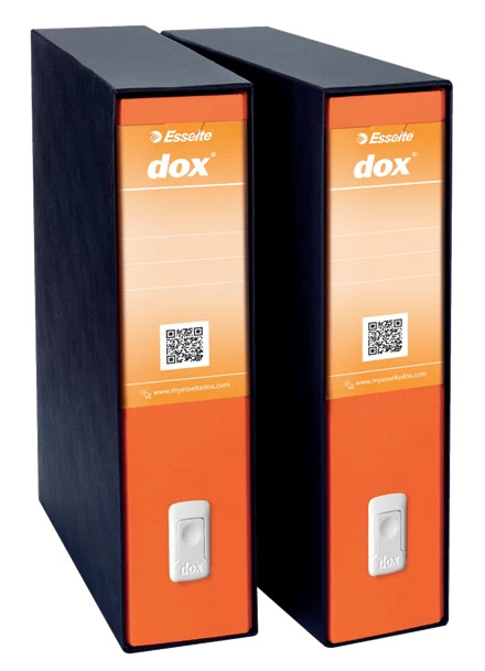 Esselte Dox 2 ringbind A4 Sort, Orange