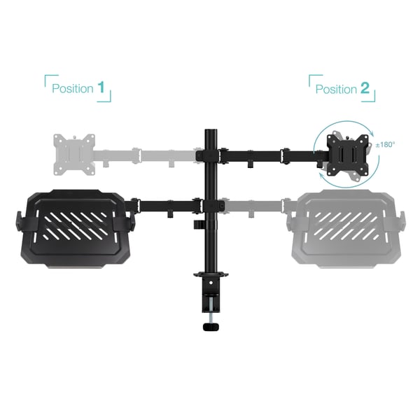 TooQ Office 81,3 cm (32") Skrivebord Sort