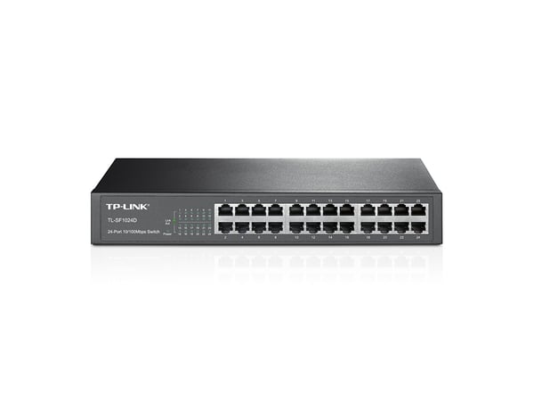 TP-Link TL-SF1024D Hallitsematon Fast Ethernet (10/100) 1U Musta