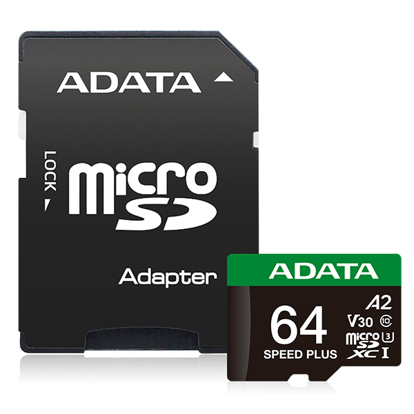 ADATA Speed Plus 64 GB MicroSDXC Klass 10