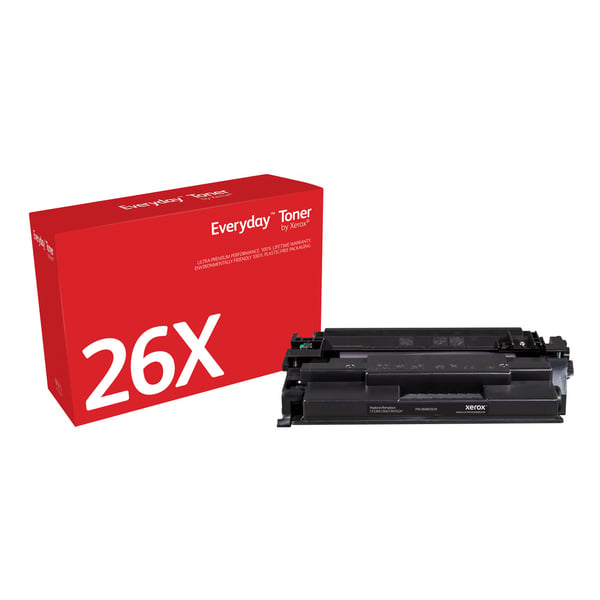 Everyday™ Mustavalko Toner by Xerox compatible with HP 26X (CF226X), High capacity