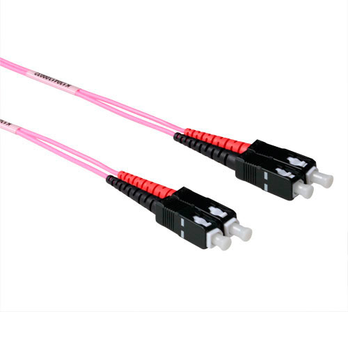 ACT OM4, SC-SC, 50/125, 1m InfiniBand och fiberoptisk kabel OFC Blå