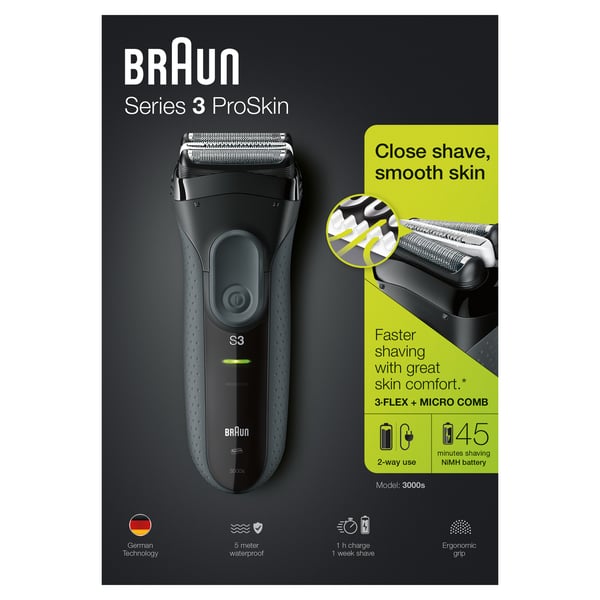 Braun Series 3 ProSkin 3000s Folierakapparat Svart