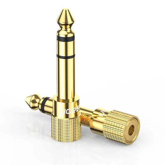 Ugreen 20503 kabel kønsskifter 6.35mm 3.5mm Guld