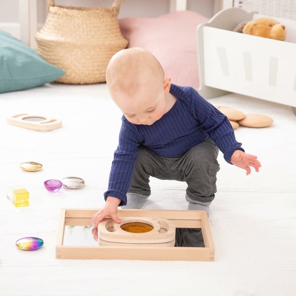 Tickit Small Wooden Mirror Tray