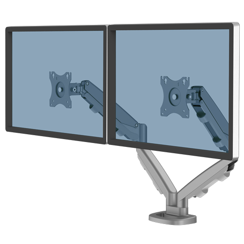 Fellowes Eppa 9683301 monitorin kiinnike ja jalusta 101,6 cm (40") Vastaanotto Hopea