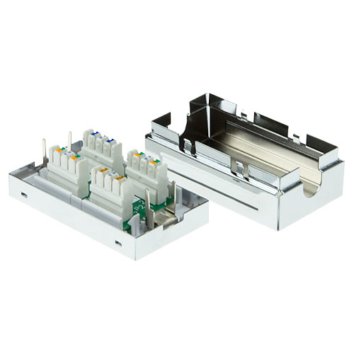 ACT SD6520 nätverkskopplingsdosa Cat6a Silver