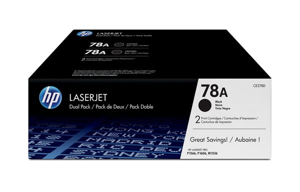 HP 78A svart LaserJet-tonerkassett, original, 2-pack HP 78A svart LaserJet-tonerkassett, original, 2-pack