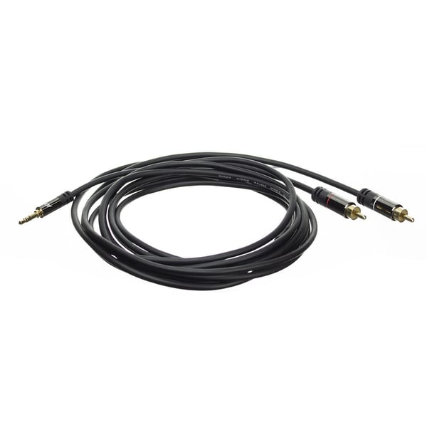ACT AC3605 audiokaapeli 1,5 m 3.5mm 2 x RCA Musta