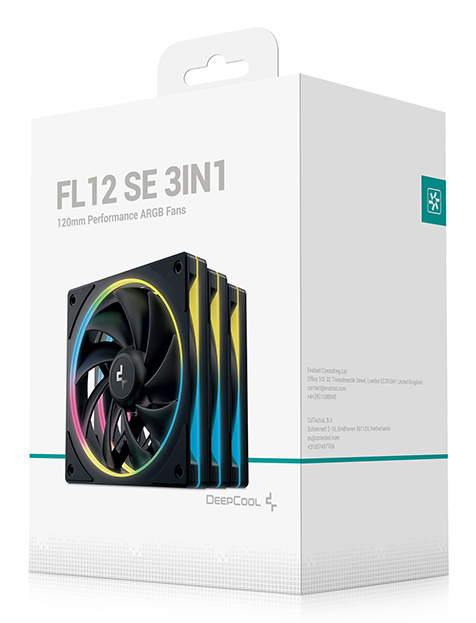 DeepCool FL12 SE 3IN1 Tietokonekotelo Tuuletin 12 cm Valkoinen 3 kpl