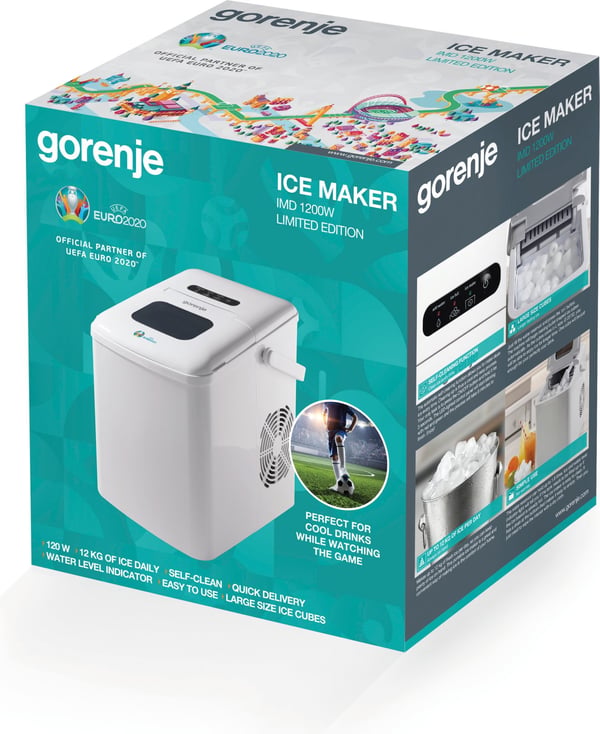 Gorenje IMD1200W ismaskiner Bärbar iskubsmaskin 12 kg/24h 120 W Vit