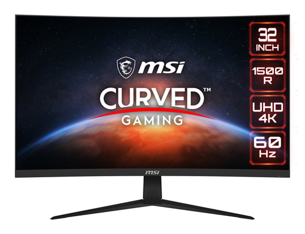MSI G321CUV platta pc-skärmar 80 cm (31.5") 3840 x 2160 pixlar 4K Ultra HD Svart