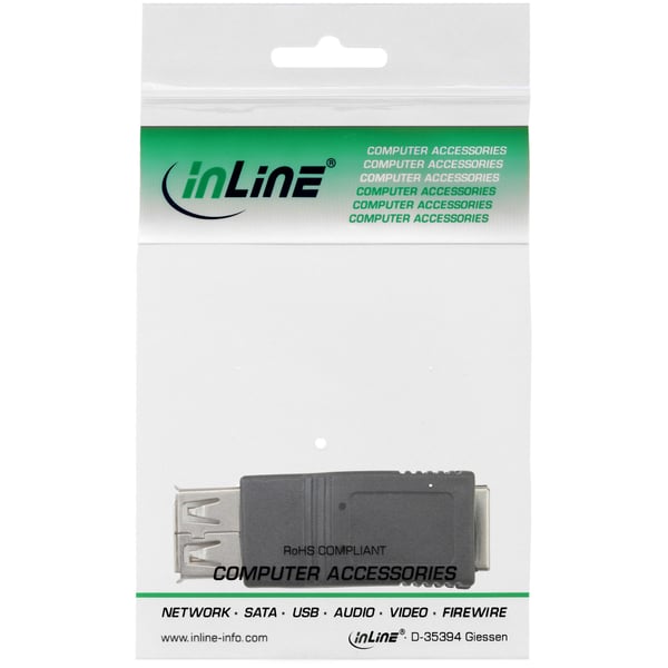 InLine 33300 kabel kønsskifter USB 2.0 A female USB A Beige