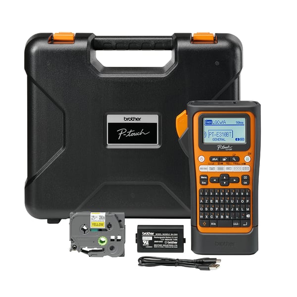 Brother P-Touch PT-E310BTVP - Etikettmaskin - s/v - Termisk överföring - Rulle (1,8 cm)