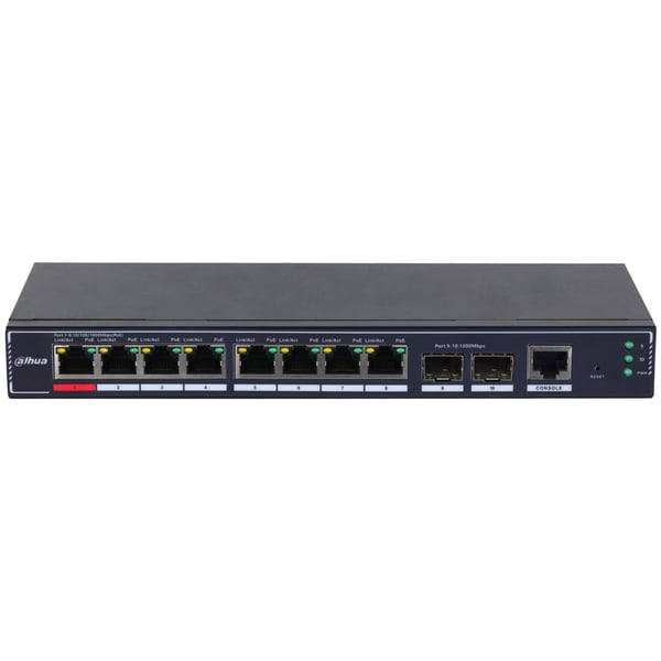 Dahua Technology PoE SG4010P-2F Administreret L2 Gigabit Ethernet (10/100/1000) Strøm over Ethernet (PoE) Sort
