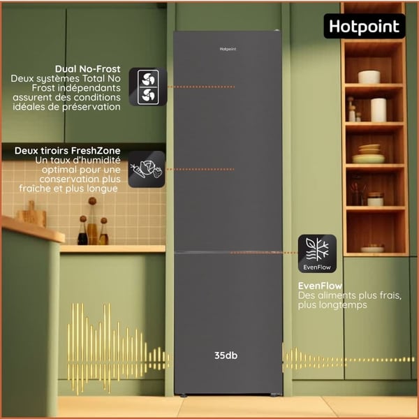 Hotpoint HPK 25403 XBR6E Fritstående 355 L Sort