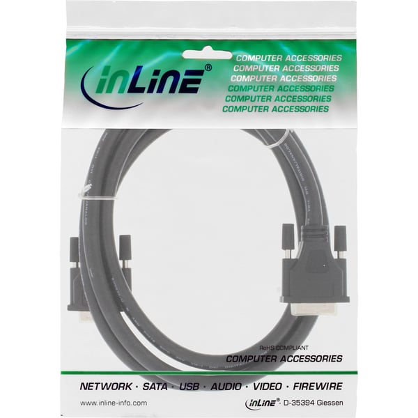 InLine 4043718103607 DVI-kabel 3 m DVI-I Svart
