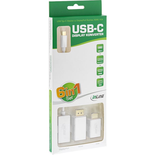 InLine 64109S videokabel adapter Sølv