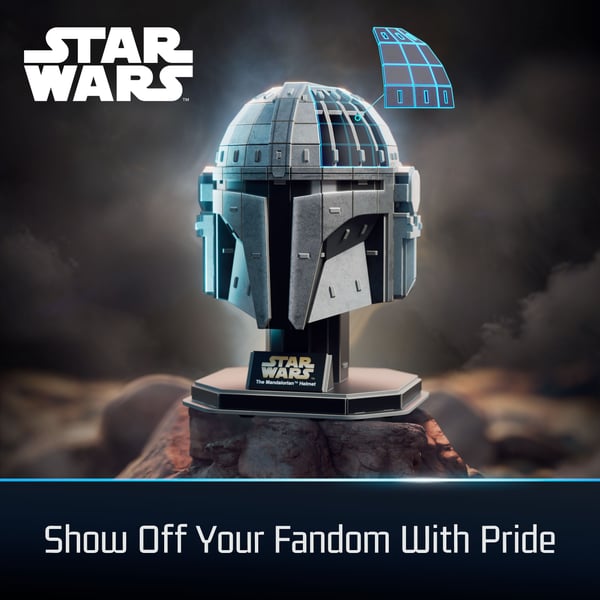4D Build Star Wars The Mandalorian Helm 3D-palapeli 88 kpl Televisio/Elokuvat