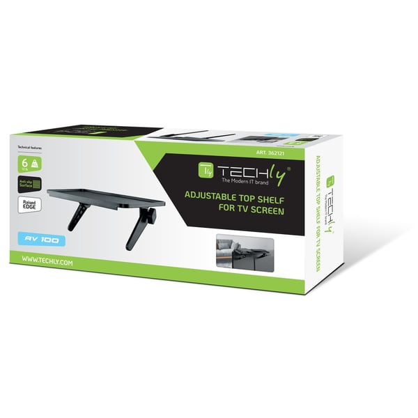 Techly ICA-DRS 902 av-udstyr hylde Sort Plast