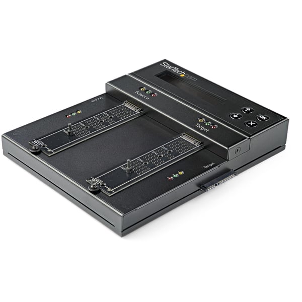 StarTech.com Fristående M.2 SATA & M.2 NVMe-duplicerare och -raderare - SATA/SSD-hårddiskar klonas/