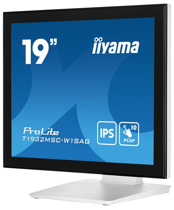 iiyama ProLite T1932MSC-W1SAG tietokoneen litteä näyttö 48,3 cm (19") 1280 x 1024 pikseliä Full HD LED Kosketusnäyttö Pöydän pinta Valkoinen