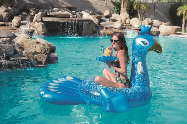 Bestway 41101 pool- och badmadrass Blå Vinyl Sittbadleksak
