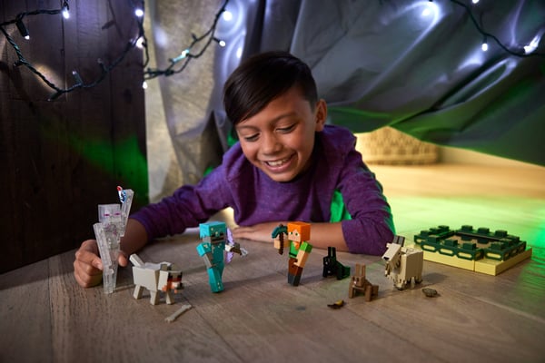 Minecraft Craft-a-Block-figurer, autentisk karaktär baserad på tv-spelet