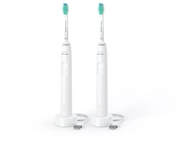 Philips 3000 series 3100 series HX3675/13 2x Sonisk eltandborste - Vit Philips 3000 series 3100 series HX3675/13 2x Sonisk eltandborste - Vit
