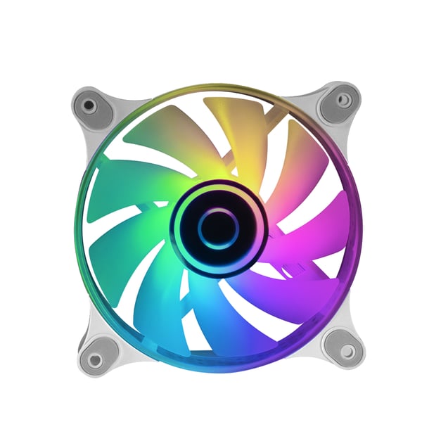 Mars Gaming MF3DW kylsystem för dator Datorväska Fan 12 cm Vit 1 styck