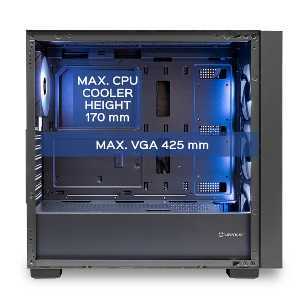 UNYKAch Revelat MESH Black Midi Tower Sort