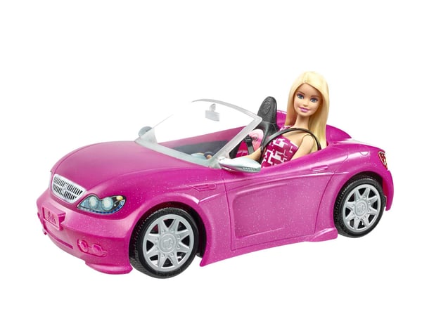 Barbie Barbie-nukke ja ajoneuvo