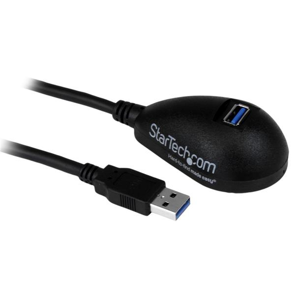 StarTech.com USB3SEXT5DKB USB-kabel USB 3.2 Gen 1 (3.1 Gen 1) 1,5 m USB A 5 Gbit/sek. Sort